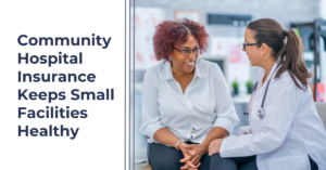 Female doctor sitting and talking to female patient. healthcare industry insurance.